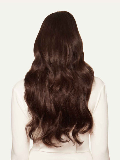 100% Human Hair Halo Extensions - Chocolate Brown
