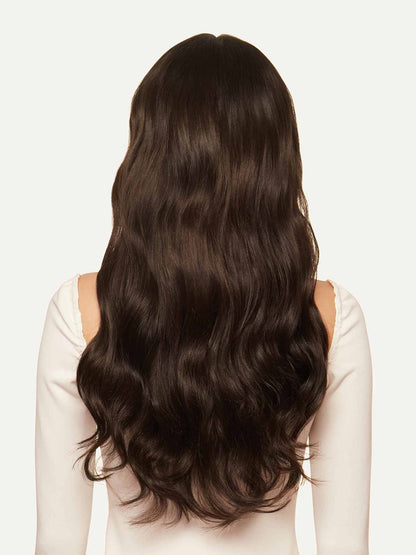100% Human Hair Halo Extensions - Dark Brown