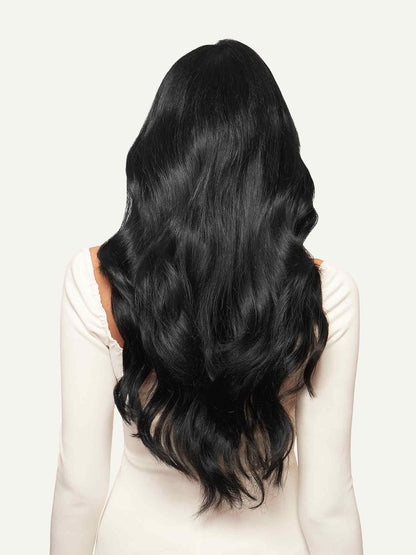 100% Human Hair Halo Extensions - Jet Black
