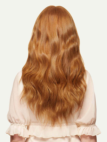 100% Human Hair Halo Extensions - Natural Red