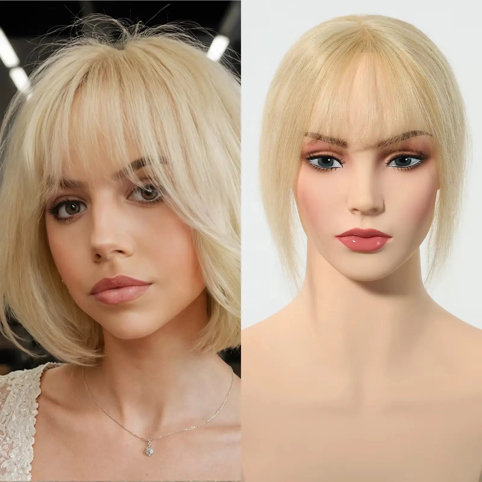 Best Small Base Short Pixie Cut Remy Human Hairpieces With Bngs for Thinning Hair - VIVACROWN