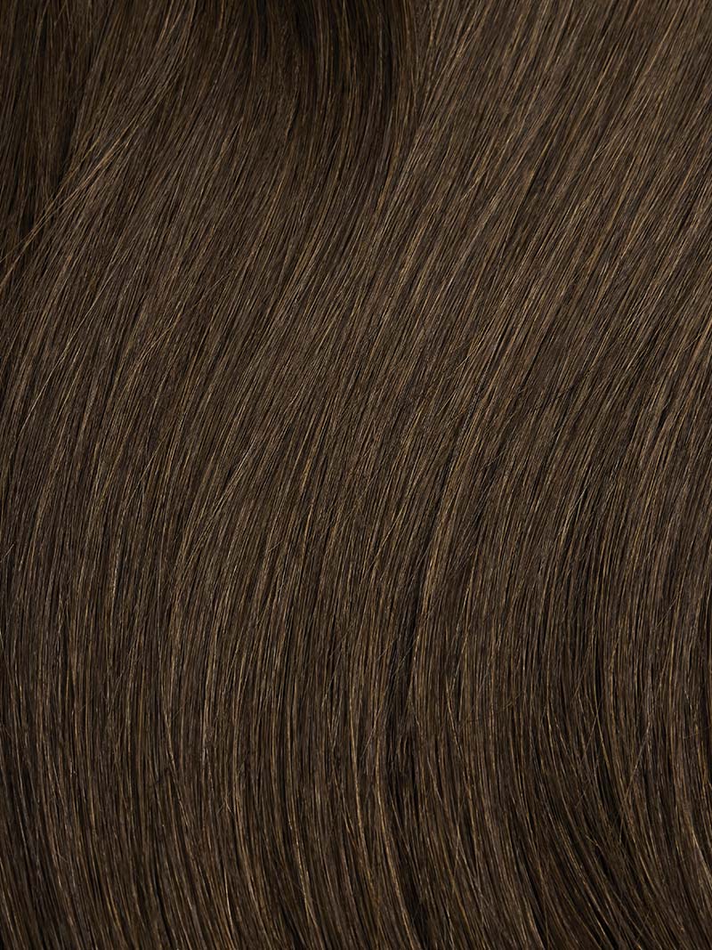 100% Human Hair Halo Extensions - Medium Natural Brown