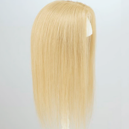 Honey Blonde Silk Lace Base European Human Hair Topper