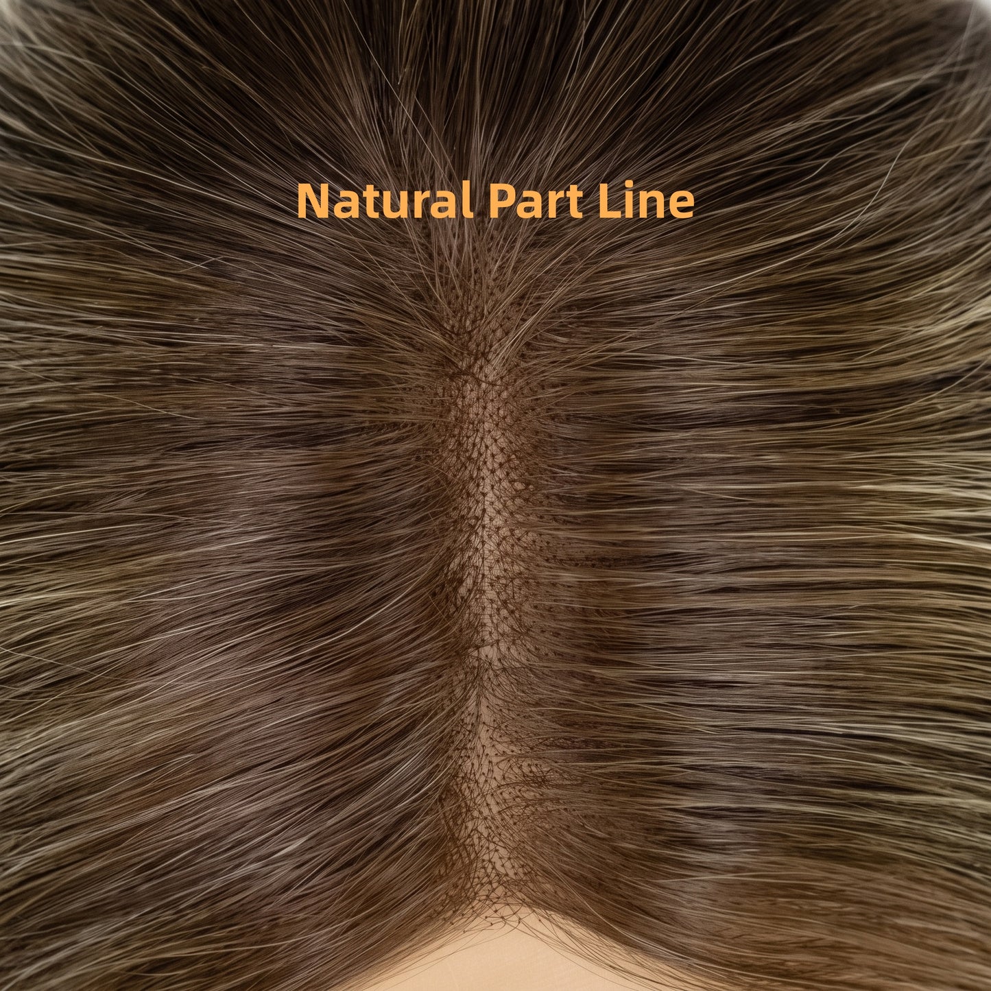 7"x8" Hand-Tied Mono Base Real Human Hair Topper | Seamless Lace Front, Lightweight & Realistic Density for Women
