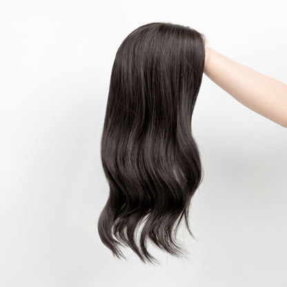 7"x8" Hand-Tied Mono Base Real Human Hair Topper | Seamless Lace Front, Lightweight & Realistic Density for Women