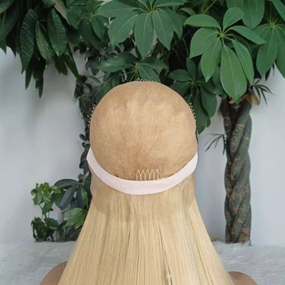 613 Full Lace Wig Human Hair 180% Density – Blonde Glueless Full Lace Frontal Wig with Baby Hair