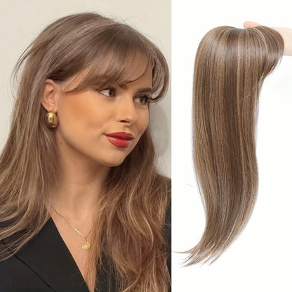 Vivacrown 360° 3D Hair Topper with Bangs | Natural Volume Clip-In Hair Piece for Women Thinning Hair