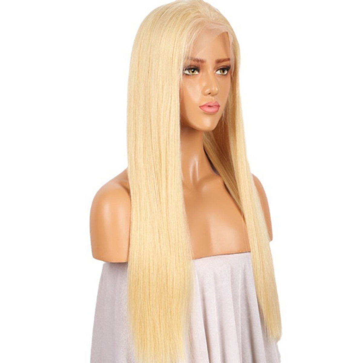 613 Full Lace Wig Human Hair 180% Density – Blonde Glueless Full Lace Frontal Wig with Baby Hair