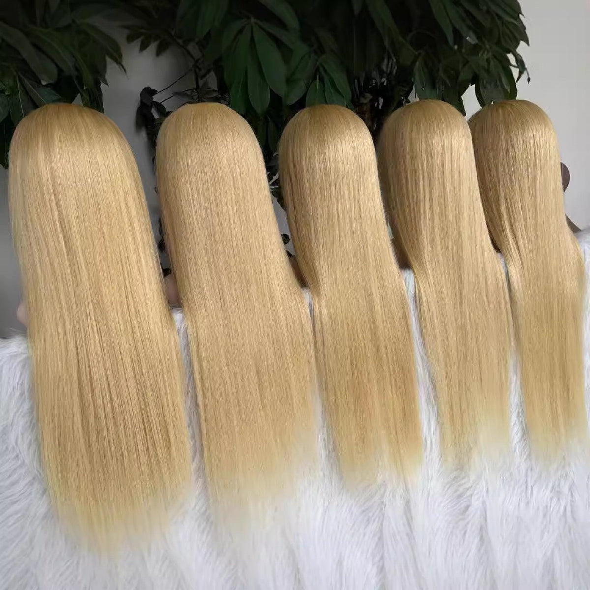 613 Full Lace Wig Human Hair 180% Density – Blonde Glueless Full Lace Frontal Wig with Baby Hair