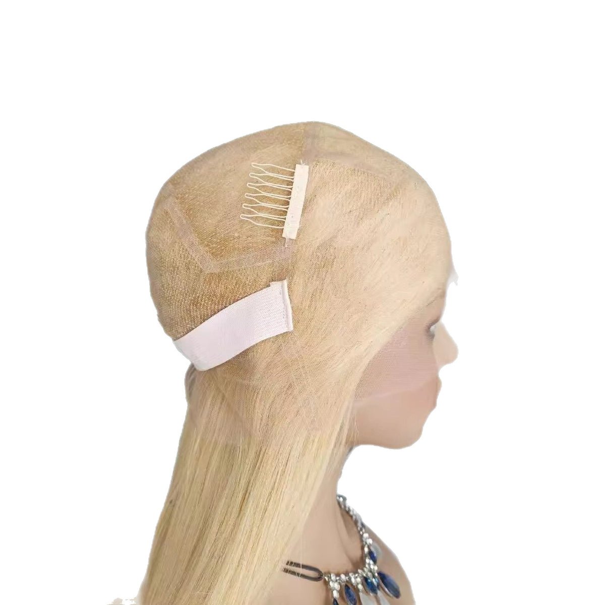 613 Full Lace Wig Human Hair 180% Density – Blonde Glueless Full Lace Frontal Wig with Baby Hair