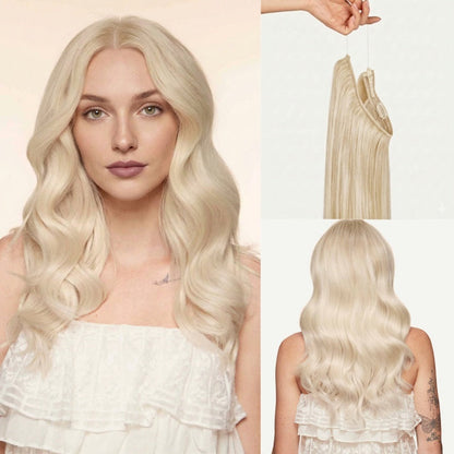 100% Human Hair Halo Extensions - #2T2P6