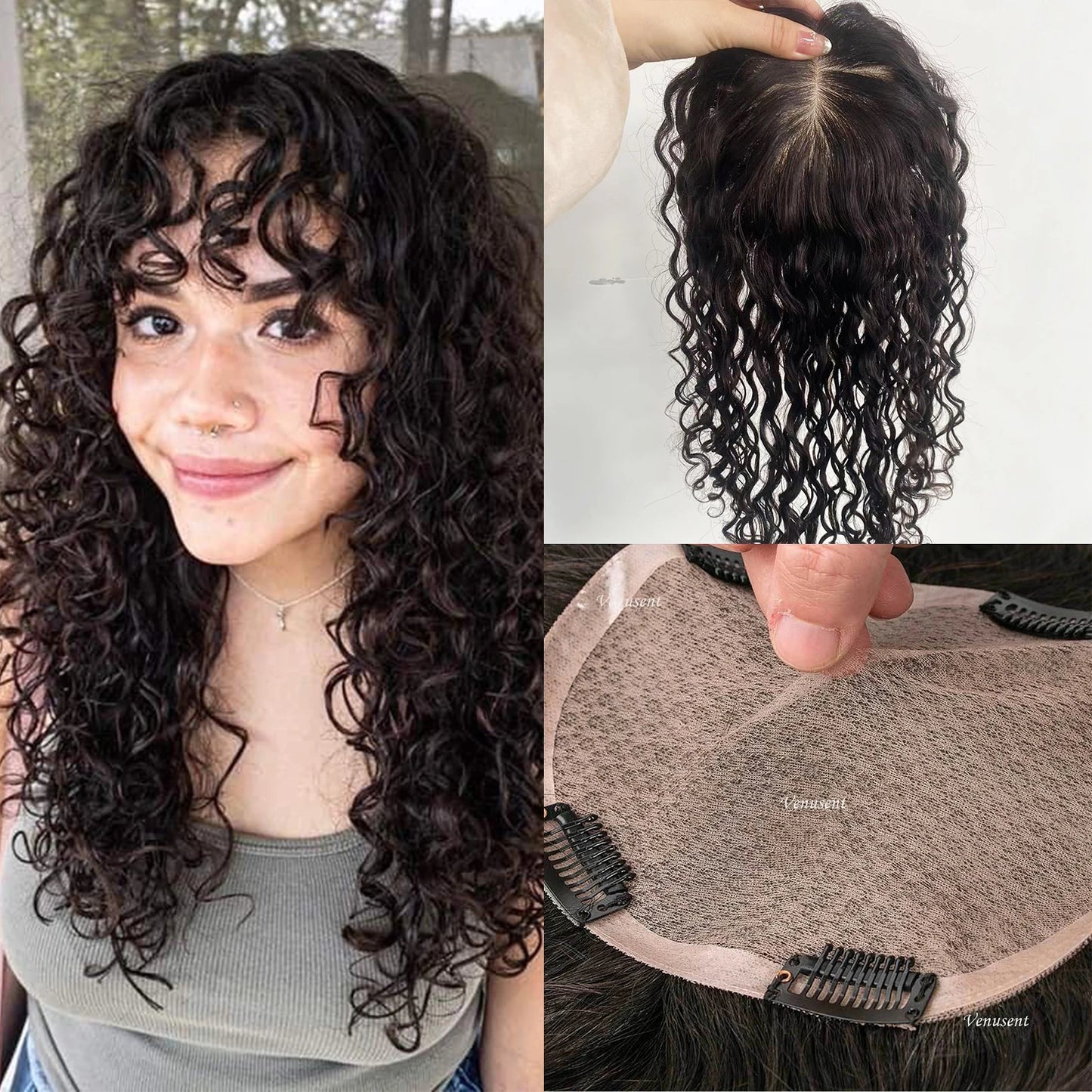 Premium Curly Hair Toppers for Women with Thinning Hair