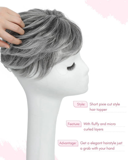 薄毛対策に！ショートヘア用トッパーがお買い得！抜け毛対策に！