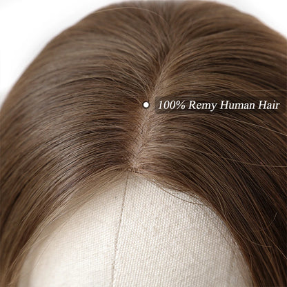 100% Remy Human Hair Topper with Mono Base Hair Pieces for Women