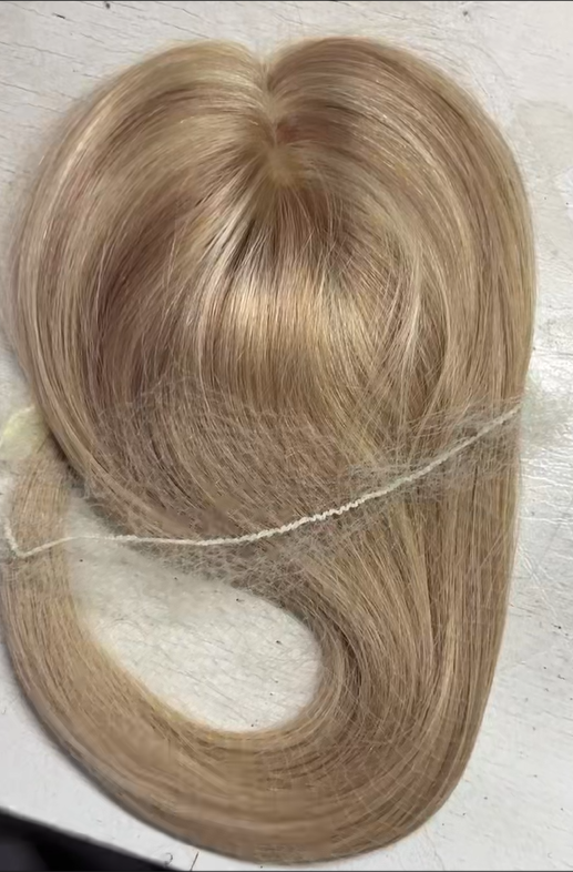 (Denise) Straight Human Hair topper Without Bangs