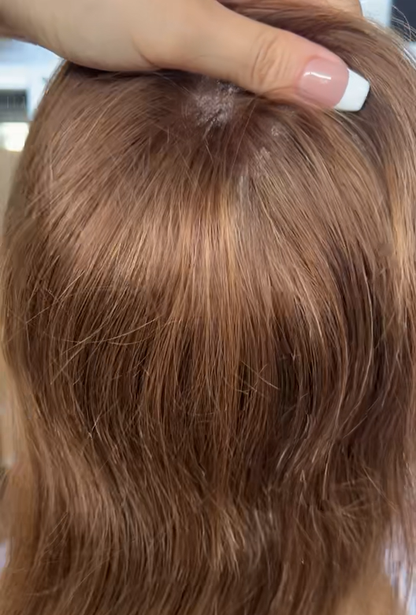 (Denise) Straight Human Hair topper Without Bangs
