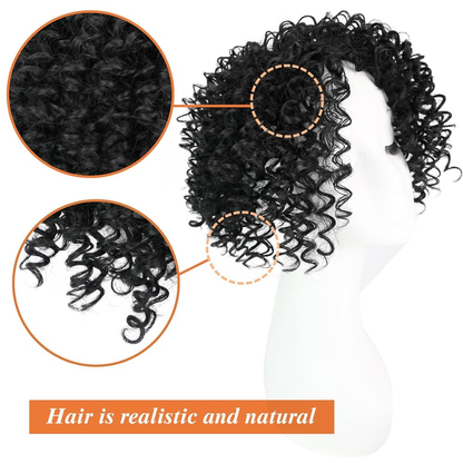 Short African Curly Hair Topper for Women