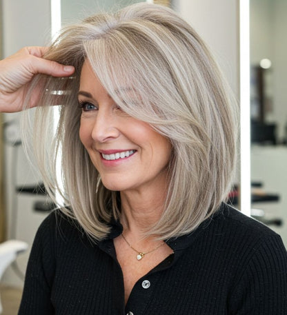 Instant Hair Thickening Crown Topper – Pre-Styled Invisible Topper