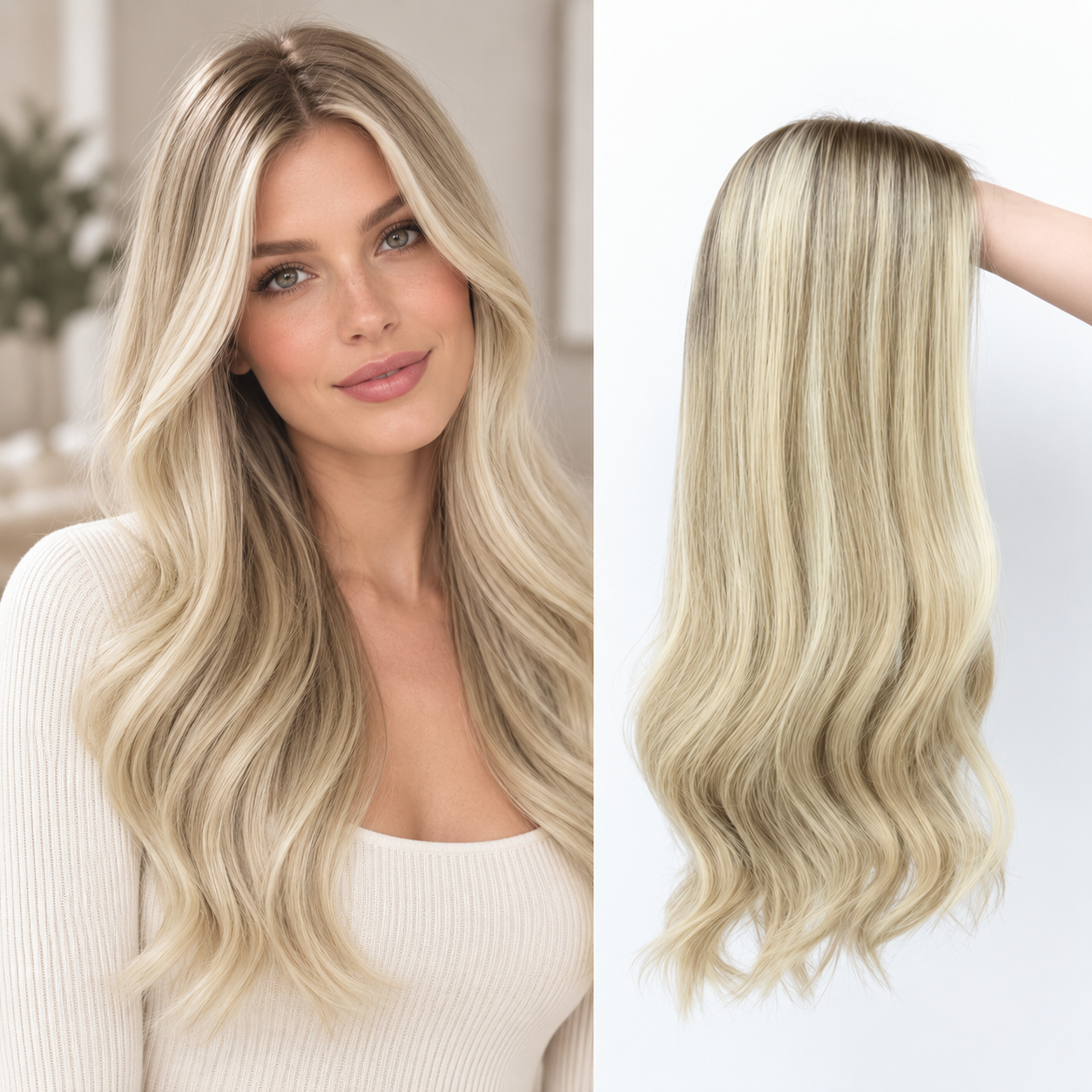 7"x8" Hand-Tied Human Hair Topper with Lace Front