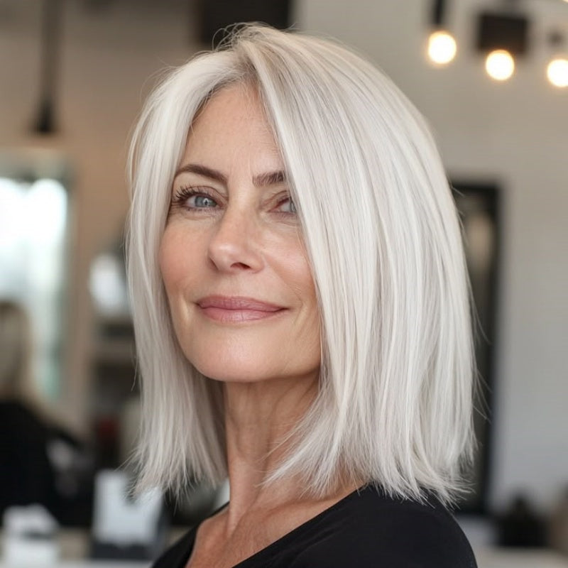Straight Hair Topper for Crown Thinning – Natural Coverage at the Crown - VIVACROWN