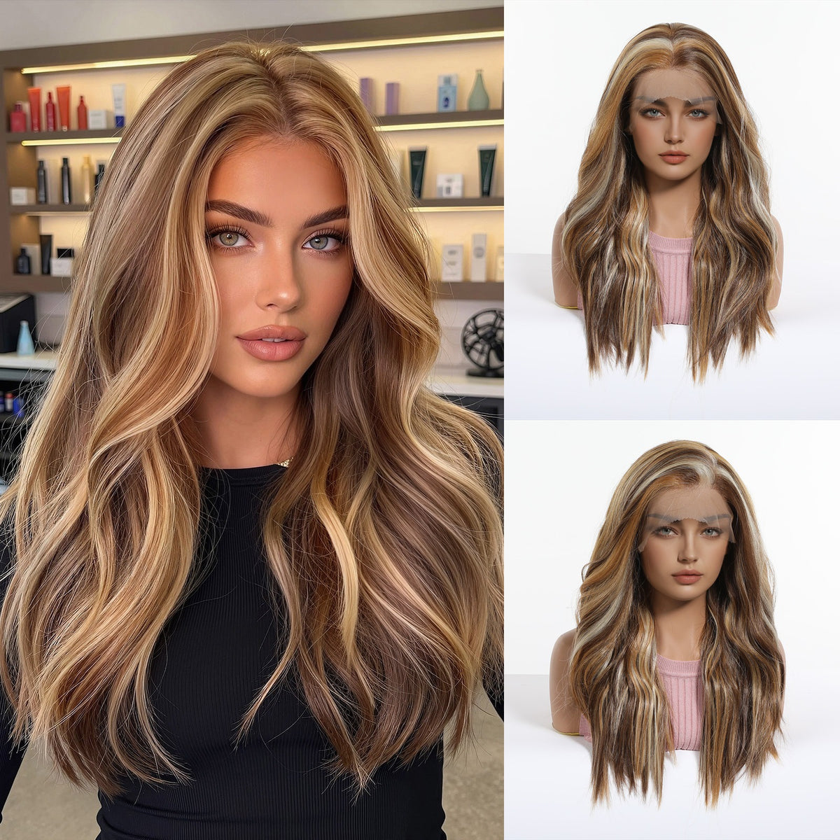 13''x6'' Lace Front Wigs for Women – Long Loose Curly Natural Texture & Heat Safe