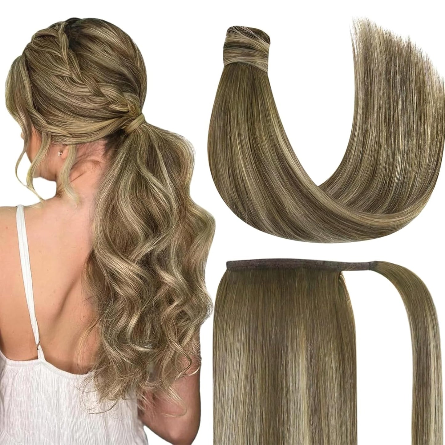 Premium Wrap Around Ponytail Extension | 100% Real Human Hair-Drak Brown
