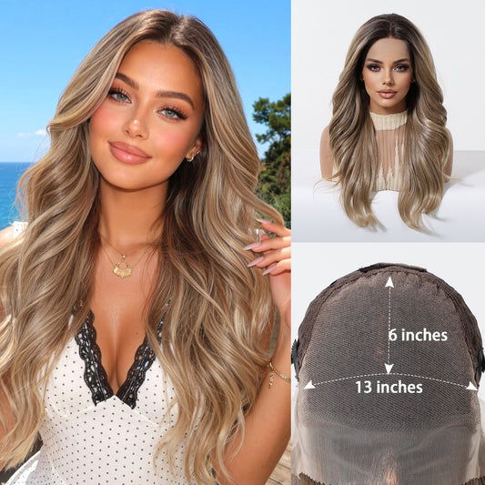 13''x6'' Lace Front Wigs for Women – Long Loose Curly Natural Texture & Heat Safe
