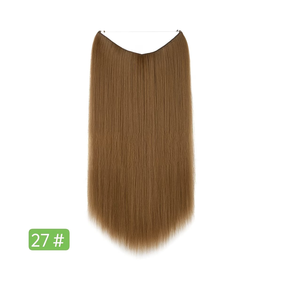 VIVACROWN Signature Hybrid Halo Extensions - Secure Clips & Invisible Wire - Natural Look Fiber for Instant Volume