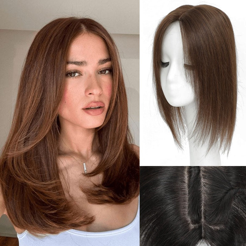 Breathable Straight Hair Topper-For Natural Coverage of Thinning Hair
