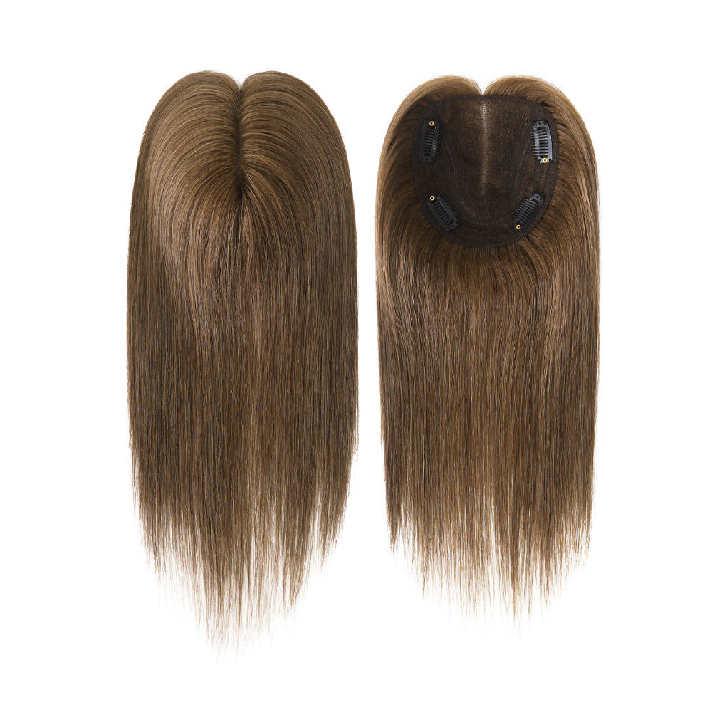14*16CM ショートナチュラルヘアトッパー 女性用 薄毛をカバーしボリュームアップ