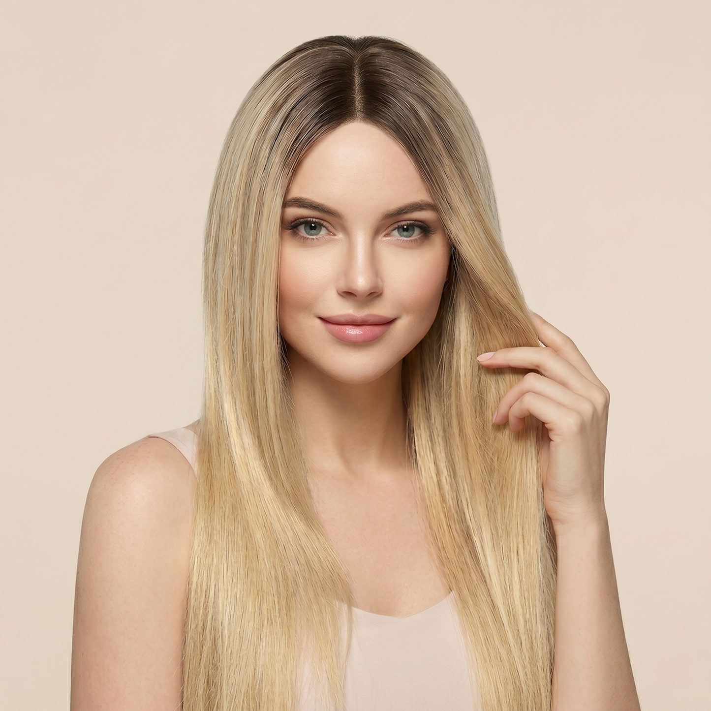 14*16CM ショートナチュラルヘアトッパー 女性用 薄毛をカバーしボリュームアップ
