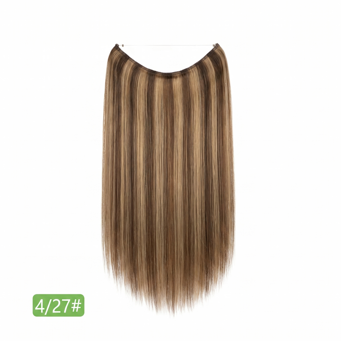 VIVACROWN Signature Hybrid Halo Extensions - Secure Clips & Invisible Wire - Natural Look Fiber for Instant Volume