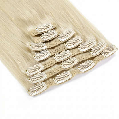 100% Human Hair Clip in Extensions - Mocha & Chestnut Balayage