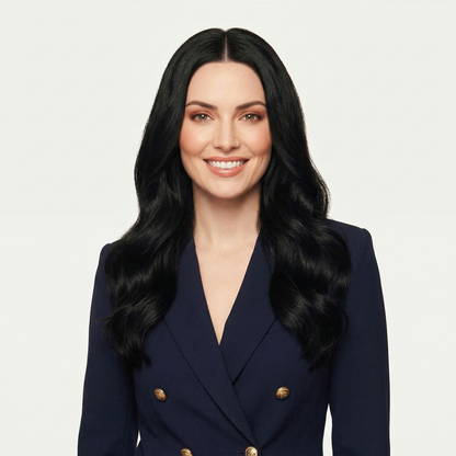 100% Human Hair Halo Extensions - Jet Black