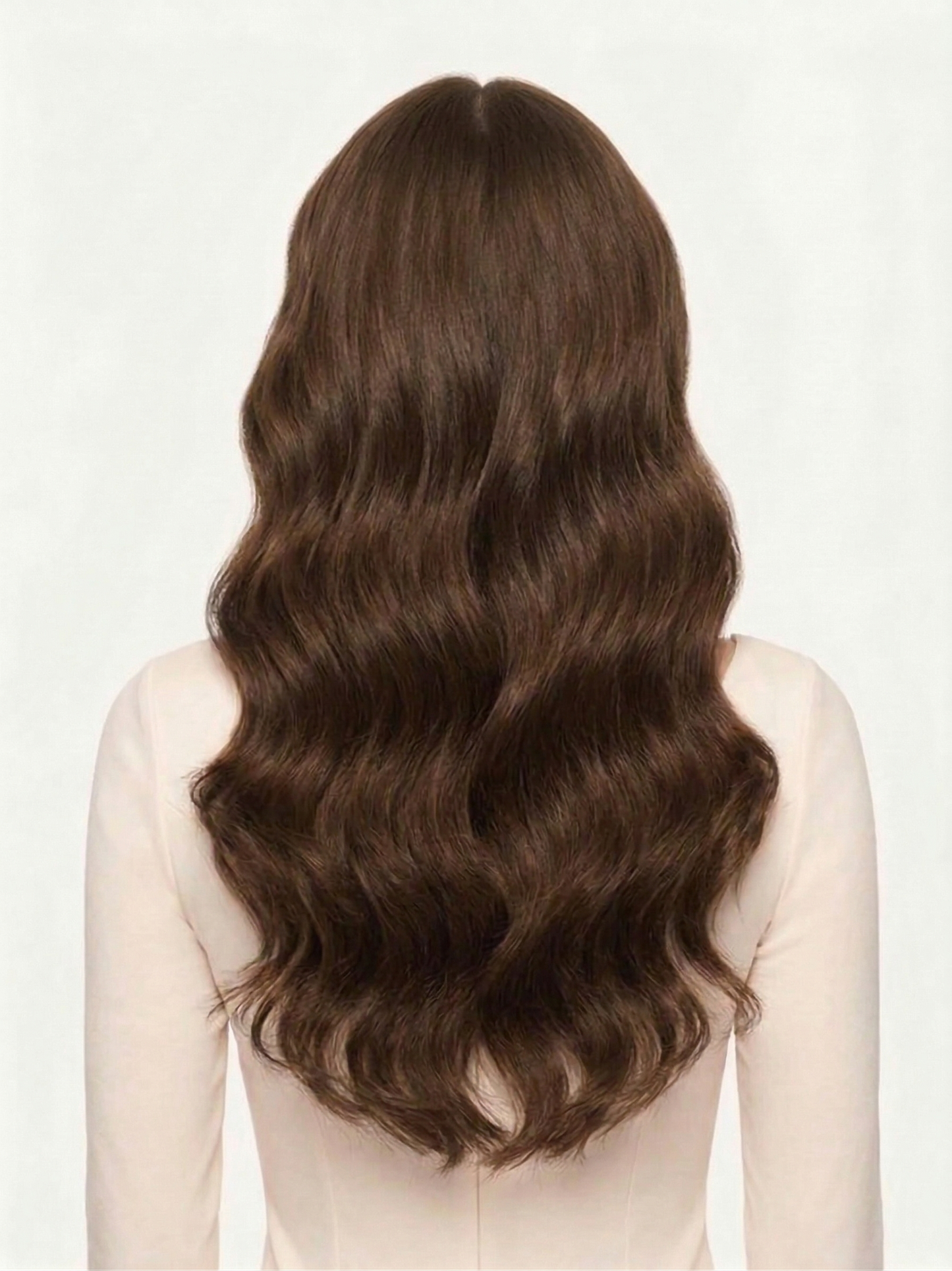 100% Human Hair Halo Extensions - Medium Natural Brown