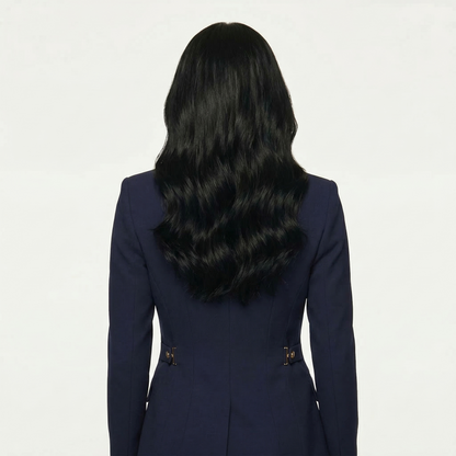 100% Human Hair Halo Extensions - Jet Black