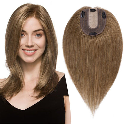 14*16CM ショートナチュラルヘアトッパー 女性用 薄毛をカバーしボリュームアップ