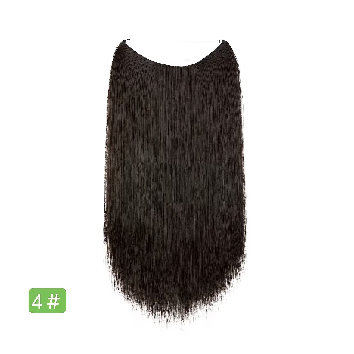 VIVACROWN Signature Hybrid Halo Extensions - Secure Clips & Invisible Wire - Natural Look Fiber for Instant Volume