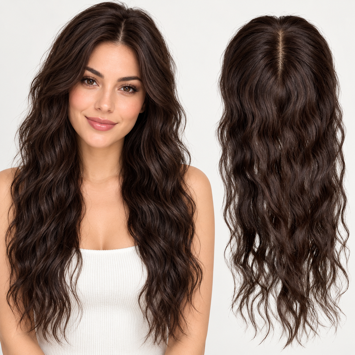 Hand Made Curly Remy Human Hair Toppers Near Me for Women with Thinning Hair