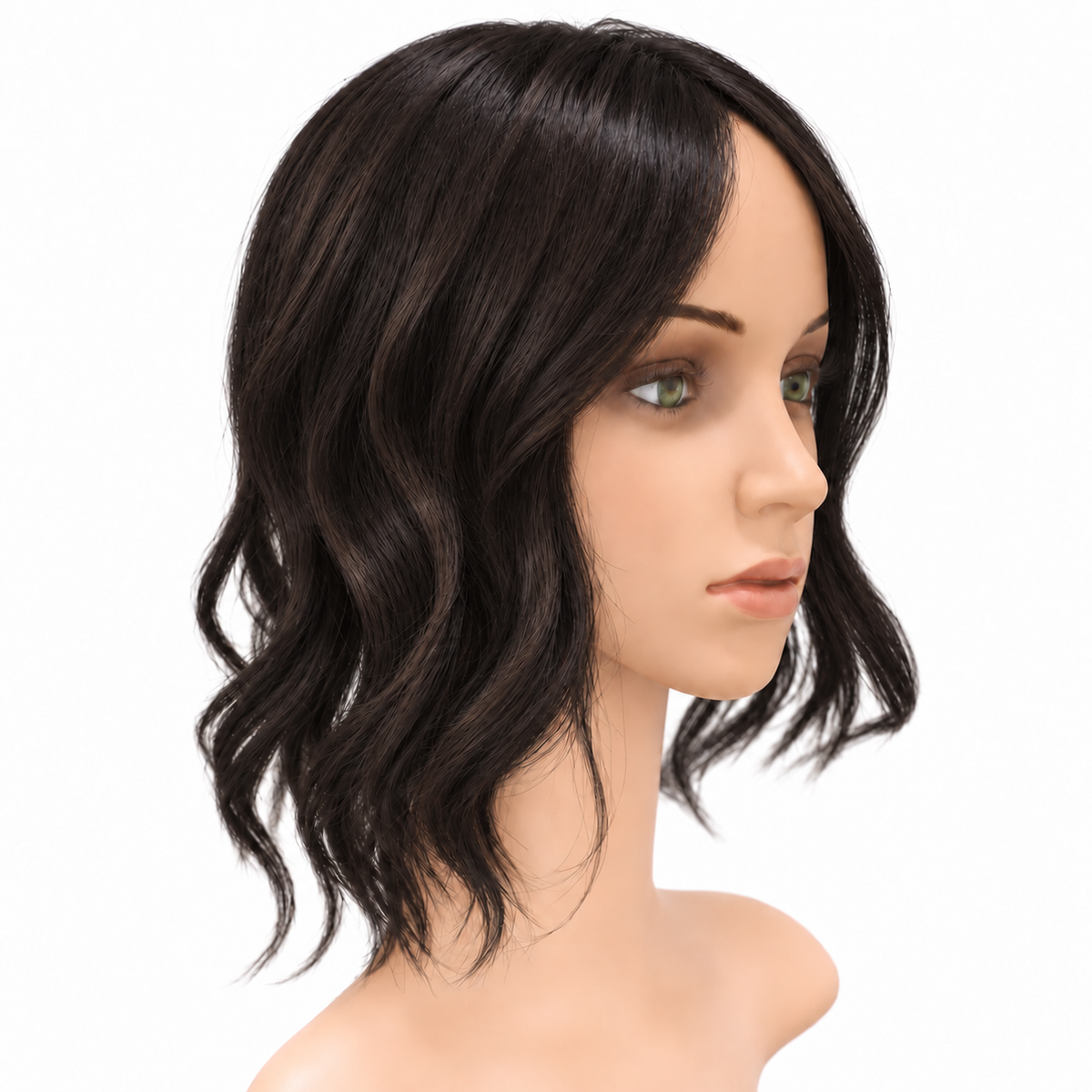 Silver Stone Wavy Human Hair Topper for Women