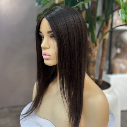 10*12 cm straight silk base human hair topper for women with thinning hair
