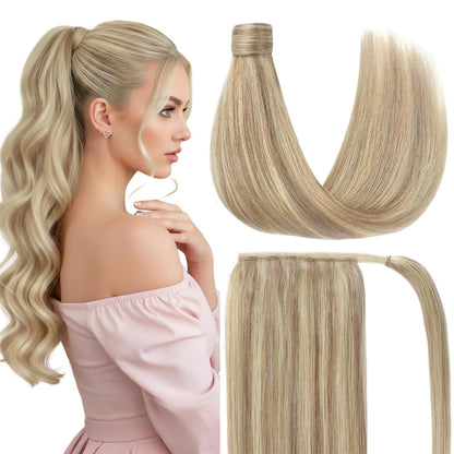 Premium Wrap Around Ponytail Extension | 100% Real Human Hair-Drak Brown