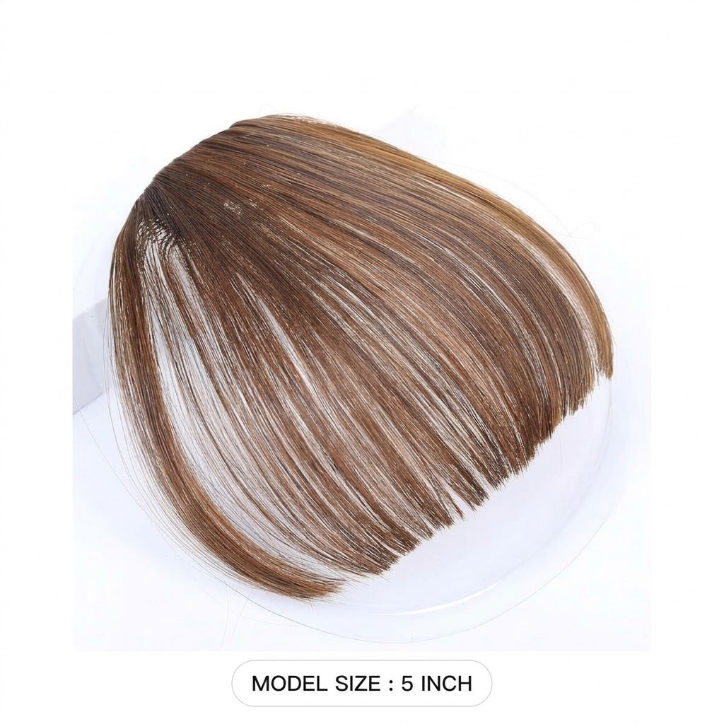 5"  Human Hair Seamless Clip-in Fringe Bangs