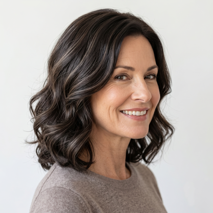 Luxury Wavy Hair Topper For Women — Seamless Crown Coverage