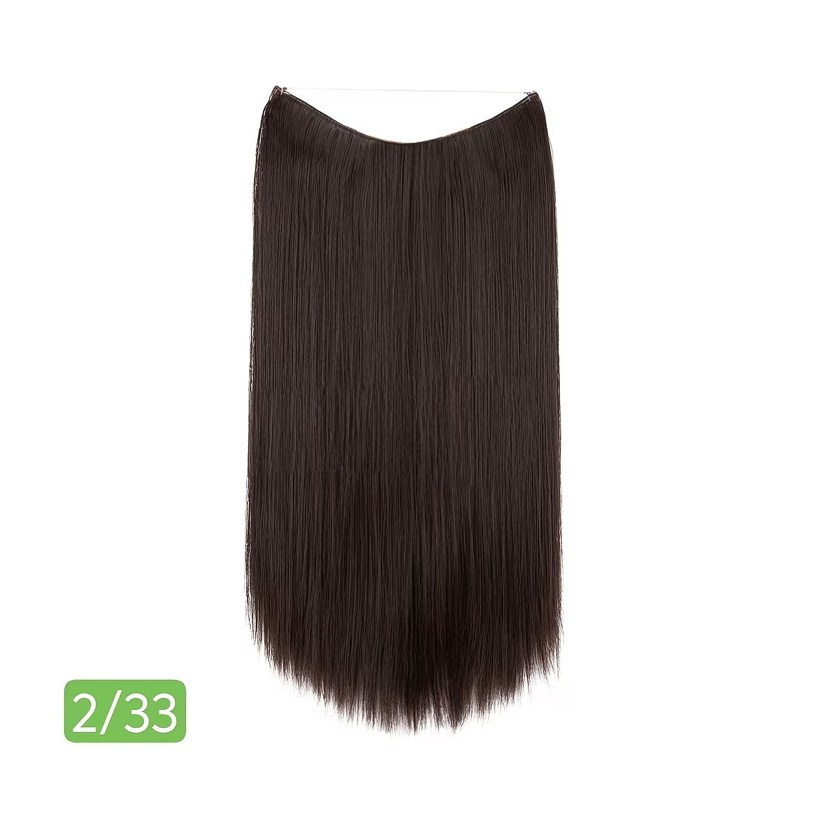 VIVACROWN Signature Hybrid Halo Extensions - Secure Clips & Invisible Wire - Natural Look Fiber for Instant Volume