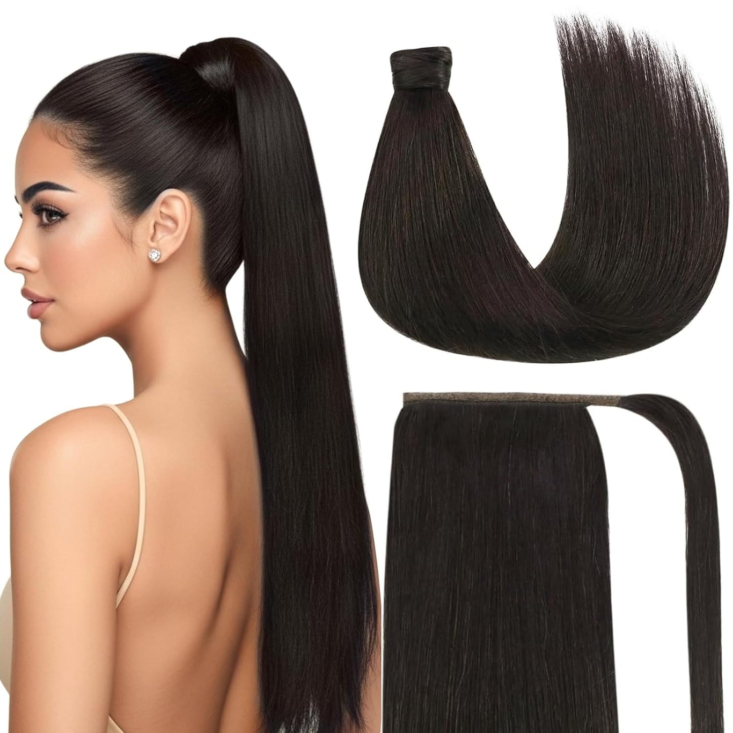 Premium Wrap Around Ponytail Extension | 100% Real Human Hair-Drak Brown