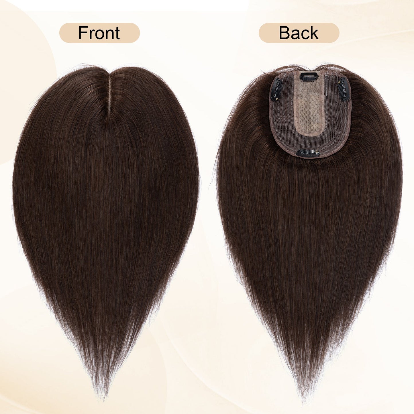 14*16CM ショートナチュラルヘアトッパー 女性用 薄毛をカバーしボリュームアップ