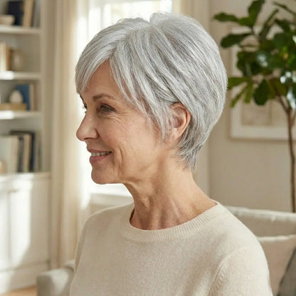 9*9cm Base Silver Full Hand tied Mono Base 100% Virgin Remy Hair Topper - VIVACROWN