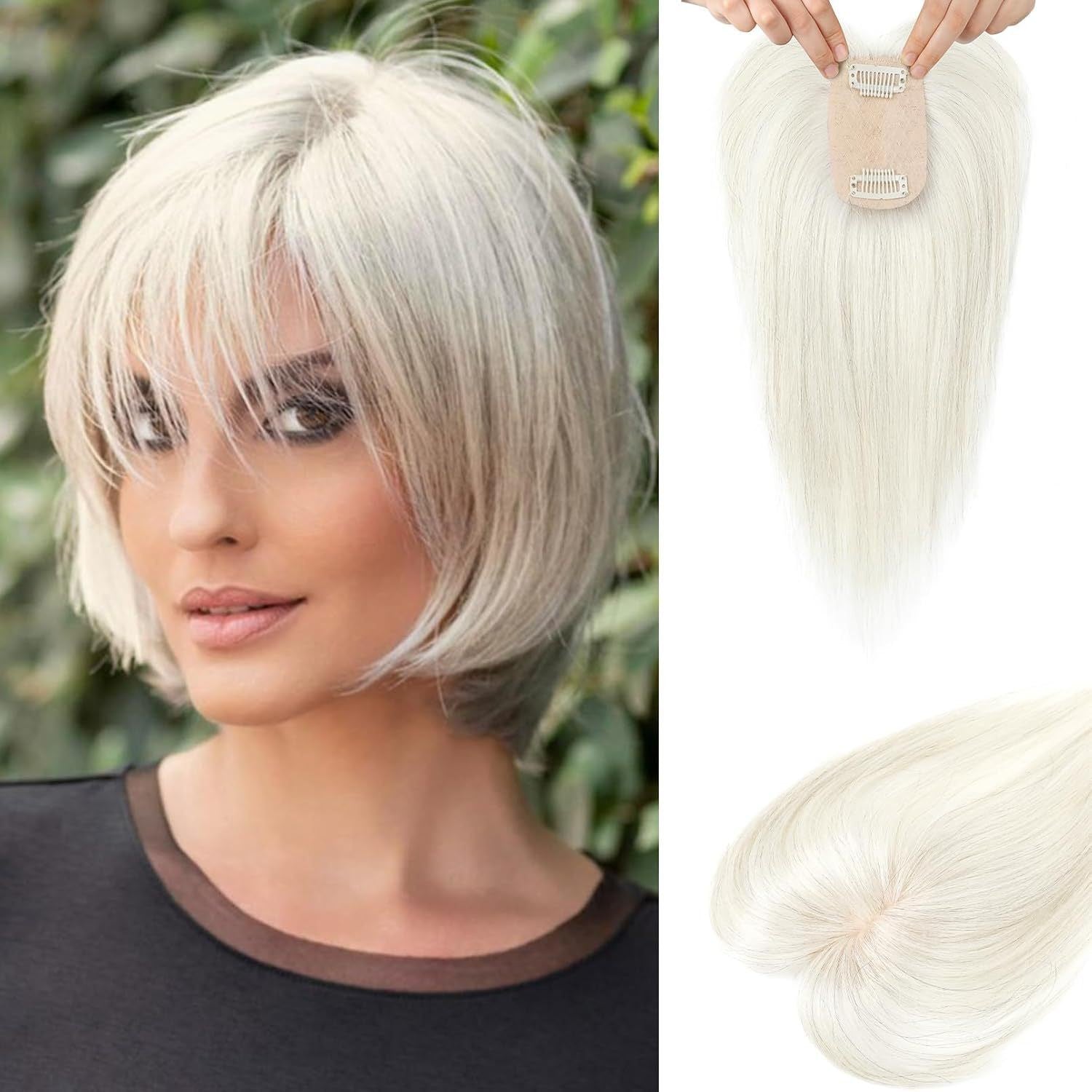 2.5x3.5 Silk Effect 100% Human Hair Topper for Women