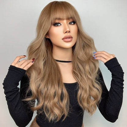 薄毛の方にも使える、贅沢で目立たないナチュラルウェーブヘアトッパー（前髪付き） 